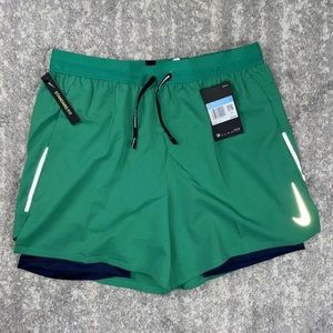 NWT Nike Flex Stride 5” 2 In 1 Run Short Men MED green
